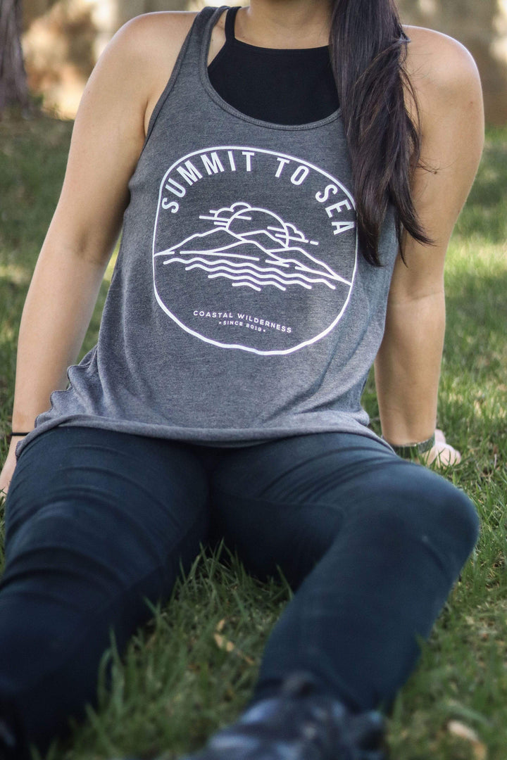 Women's Flowy Racerback Tank - Coastal Wilderness